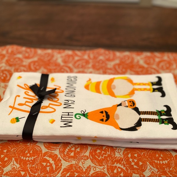 Halloween Gnome Kitchen Towels Set Of 2, Trick Or Treat With My Gnomies Towels - Picture 11 of 16